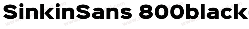 SinkinSans 800black字体转换